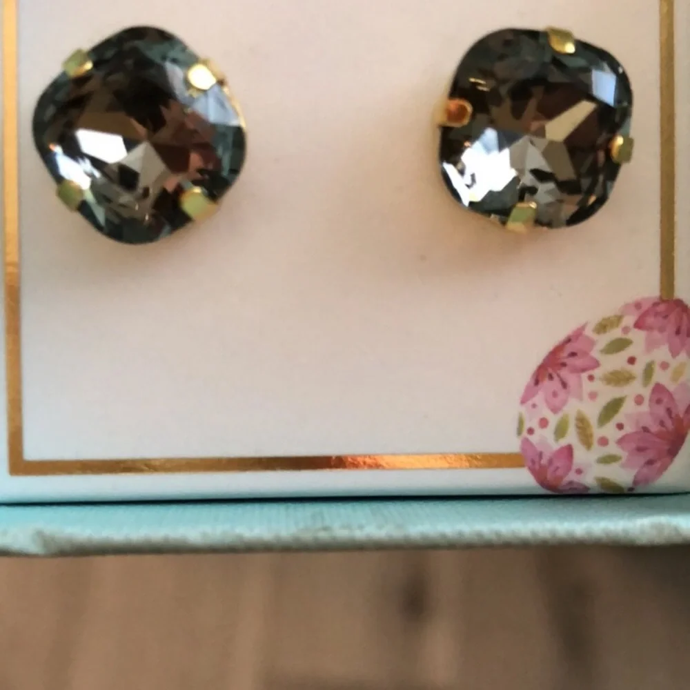 Black Diamond Crystal Earrings
